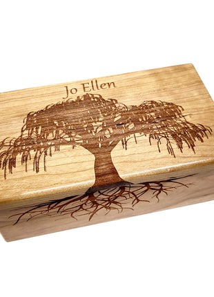 Personalized Weeping Willow Tree of Life Traditional Music Box