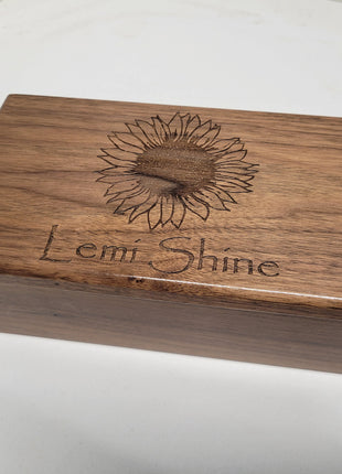 Sunflower Text Box Box Sunflower Electronic Music Box Add Text, Personalized Handmade Custom