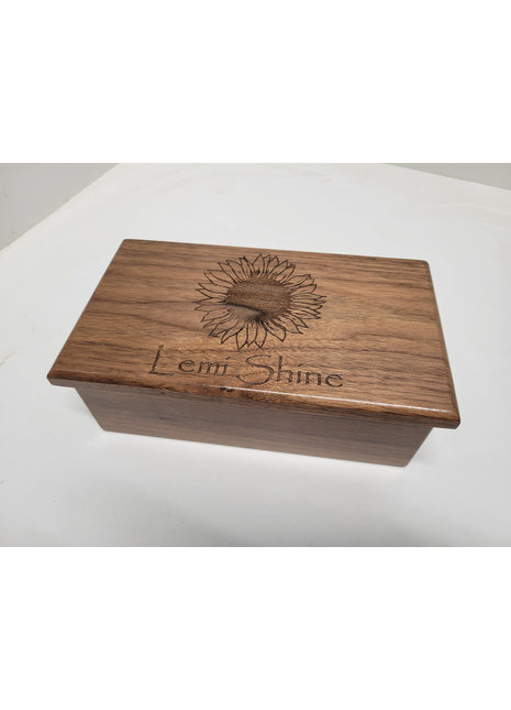 Sunflower Electronic Music Box Add Text, Personalized Handmade Custom Wood Laser Engraved Music Box