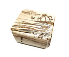 Beach Ring Box Add Text, Personalized Handmade Custom Laser Engraved Wooden Ring Box