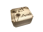 Dandelions Ring Box Add Text, Personalized Handmade Custom Laser Engraved Wooden Ring Box