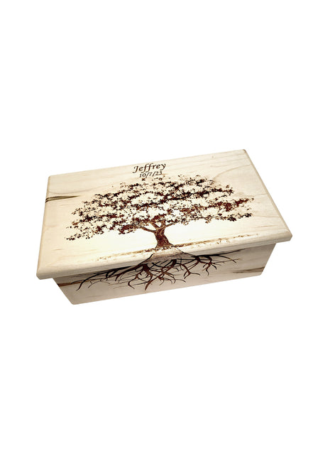 Cherry Blossom Tree Electronic Music Box Add Text, Personalized Custom Wood Laser Engraved Music Box