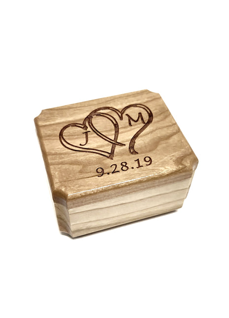 Double Hearts Mini Urn Add Text, Small Shareable Urn, Infant Urn Personalized Handmade Custom Laser Engraved