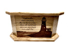 Lighthouse Infant Urn Add text, Personalized Handmade Laser Engraved Custom Small Urn