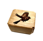 Cardinal Bird Ring Box Add Text, Personalized Handmade Custom Laser Engraved Wooden Ring Box