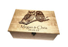 Owl Memory Box Add Text, Personalized Handmade Custom Wood Memorial Laser Engraved Box