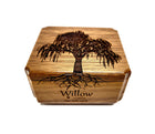 Willow Tree Ring Box Add Text, Personalized Handmade Custom Laser Engraved Wooden Ring Box