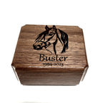 Horse Mini Music Box Add Text, Personalized Handmade Custom Wood Small Wind Up Music Box