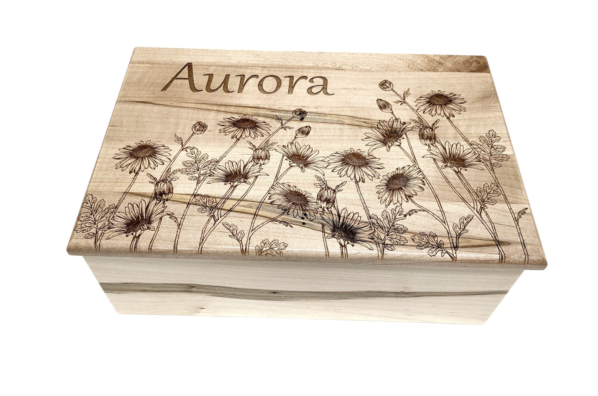 Sunflower Text Box Box Sunflowers Blooming Memory Box Add Text, Personalized Handmade Custom