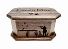 Duck Hunting Pet Urn Add Text, Handmade Personalized Custom Laser Engraved Wooden Small Urn