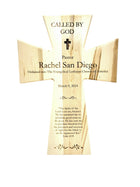 Scripture Cross Add Text, Personalized Custom Wooden Laser Engraved Cross Pastor Deacon Reverend