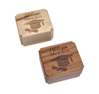 Graduation Ring Box Add Text, Personalized Handmade Custom Laser Engraved Wooden Ring Box