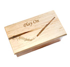 Flute Music Box Add Text, Personalized Custom Laser Engraved Traditional Wind Up Handmade Wood Music Box