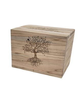 Biodegradable Urn Add Text Tree of Life Medium, Personalized Handmade Custom Wood Laser Engraved Biodegradable All Natural Urn