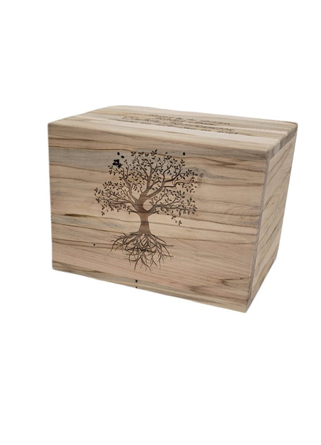 Biodegradable Urn Add Text Tree of Life Medium, Personalized Handmade Custom Wood Laser Engraved Biodegradable All Natural Urn