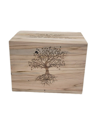 Biodegradable Urn Add Text Tree of Life Large, Personalized Handmade Custom Wood Laser Engraved Biodegradable All Natural Urn