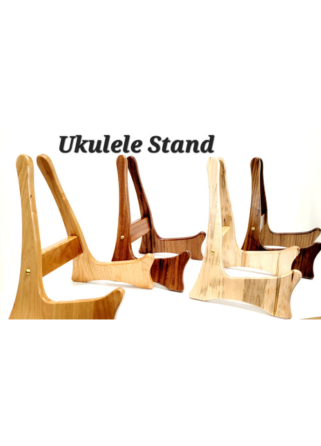 Custom Engraved Handmade Wood Baritone Ukelele Stand, Small Guitar Stand
