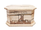Trackhoe Costruction Urn Add Text, Personalized Handmade Custom Wood Laser Engraved Memorial Urn
