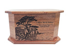 Tree by the Shore Urn Add Text, Personalized Handmade Custom Wood Laser Engraved Memorial Urn
