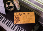 Butterflies Music Box Add Text, Personalized Custom Laser Engraved Traditional Wind Up Handmade Wood Music Box