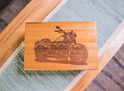 Motorcycle Memory Box Add Text, Personalized Handmade Custom Wood Memorial Laser Engraved Box
