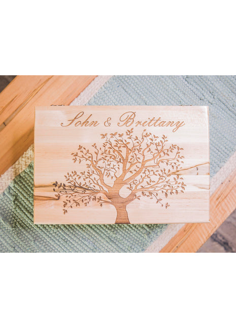 Tree of Life Memory Box Add Text, Personalized Handmade Custom Wood Memorial Laser Engraved Box