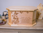 Butterfly Urn Add Text, Personalized Handmade Custom Wood Laser Engraved Memorial Urn