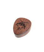 Wolf Design Pick Box Add Text, Custom Laser Engraved Handmade Pick Box