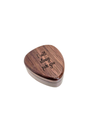 I Will Always Pick You Pick Box Add Text, Custom Laser Engraved Handmade Pick Box