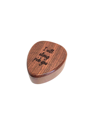I Will Always Pick You Pick Box Add Text, Custom Laser Engraved Handmade Pick Box