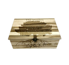 Maple Tree Memory Box Add Text, Personalized Handmade Custom Wood Memorial Laser Engraved Box