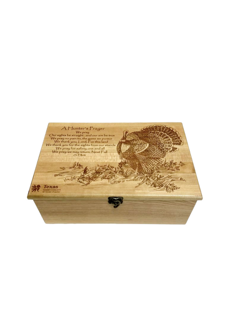 Turkey Memory Box Add Text, Personalized Handmade Custom Wood Memorial Laser Engraved Box