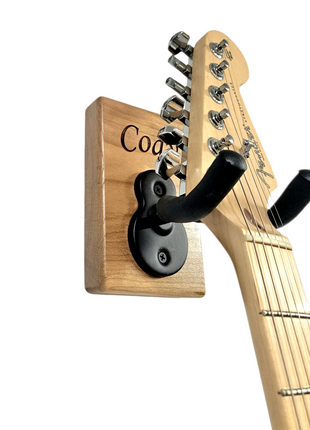 Custom Engraved Handmade Wood Guitar Hanger, Electric Guitar Wall Hanger, Acoustic Guitar Wall Hanger, Classical Guitar Stand, Bass Guitar Wall Hanger
