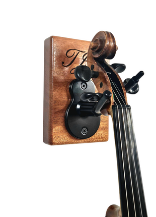Custom Engraved Handmade Wood Violin Hanger, Violin Wall Hanger, Engraved Violin Hanger, Violinist Gift