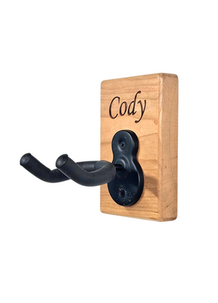 Custom Engraved Handmade Wood Guitar Hanger, Electric Guitar Wall Hanger, Acoustic Guitar Wall Hanger, Classical Guitar Stand, Bass Guitar Wall Hanger