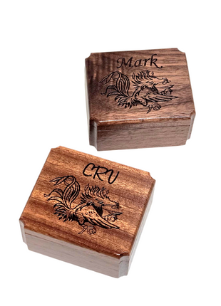 Gamecock South Carolina USC Mini Music Box Add Text, Personalized Handmade Custom Wood Small Wind Up Music Box,Gamecock Gift, Football Gift, Basketball Gift, Graduation Gift, College Gift