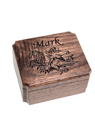 Gamecock South Carolina USC Mini Music Box Add Text, Personalized Handmade Custom Wood Small Wind Up Music Box,Gamecock Gift, Football Gift, Basketball Gift, Graduation Gift, College Gift