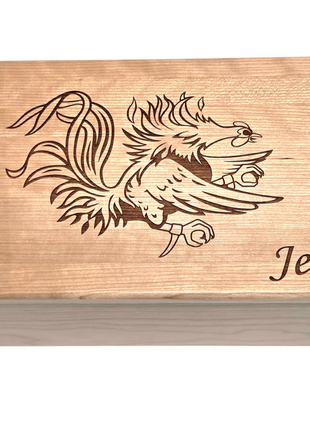 Gamecock South Carolina USC Memory Box Add Text, Personalized Handmade Custom Wood Memorial Laser Engraved Box,Gamecock Gift, Football Gift, Basketball Gift, Unique Gift for Him