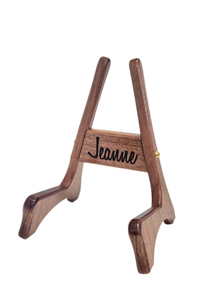 Custom Engraved Handmade Wood Baritone Ukelele Stand, Small Guitar Stand
