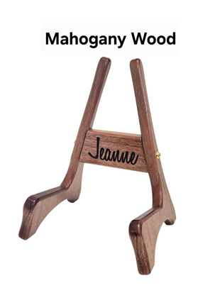 Custom Engraved Handmade Wood Baritone Ukelele Stand, Small Guitar Stand