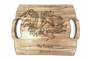 Gamecock South Carolina USC Cutting Board Add Text, Personalized Custom Wooden Laser Engraved, Gamecock Kitchen Gift, Unique Gamecock Gift