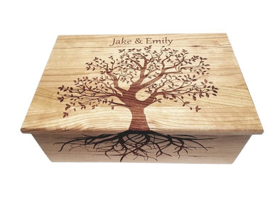 Custom Engraved Wooden Memory Box | Personalized Keepsake Boxes