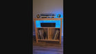 Vinyl Record Player cabinet with Lighting Effects Modern Farmhouse Style