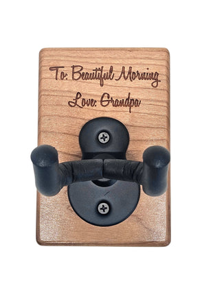 Custom Engraved Handmade Wood Guitar Hanger, Electric Guitar Wall Hanger, Acoustic Guitar Wall Hanger, Classical Guitar Stand, Bass Guitar Wall Hanger