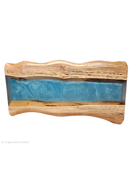 Wooden Epoxy Lighted Wall Fixture Art