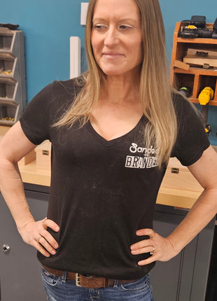 SNB Womens Fitted V Neck T Shirt