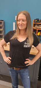 SNB Womens Fitted V Neck T Shirt