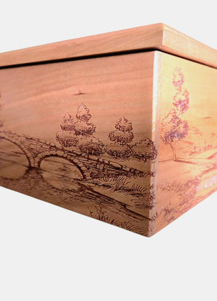 Flower Tree Swing Memory Box Add Text, Personalized Handmade Custom Wood Anniversary weddingl Laser Engraved Box