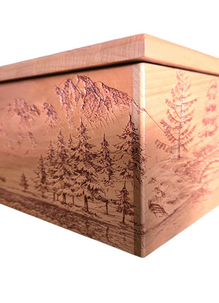 Flower Tree Swing Memory Box Add Text, Personalized Handmade Custom Wood Anniversary weddingl Laser Engraved Box