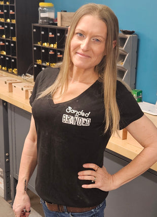 SNB Womens Fitted V Neck T Shirt